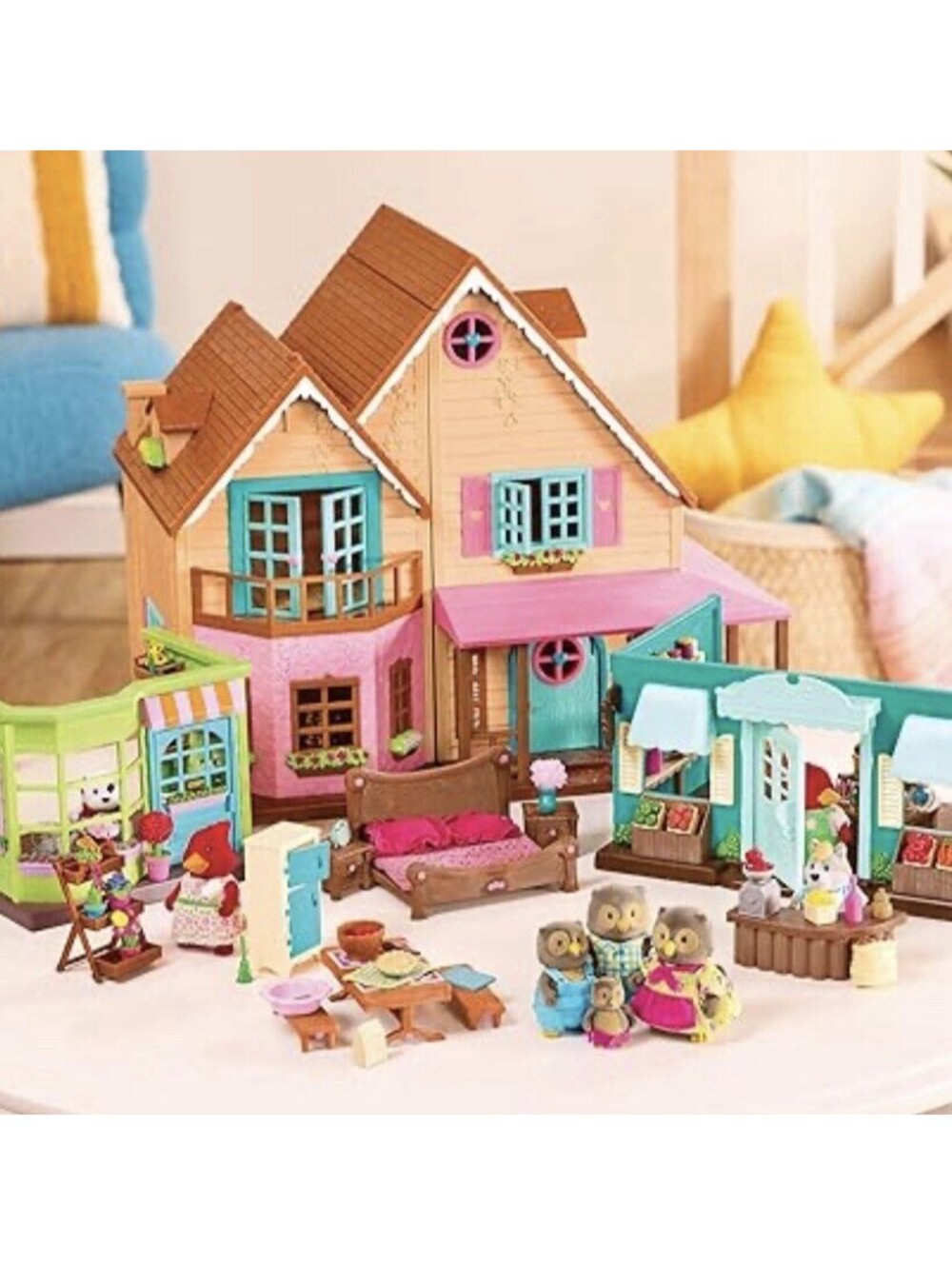 Li'l Woodzeez Honeysuckle Hollow General Store Playset WZ6629 Teal Toy Shop NIB - Picture 9 of 10